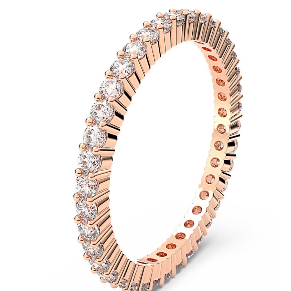 Swarovski Matrix Band Ring rose gold tone size 55 ROSE GOLD eternity band